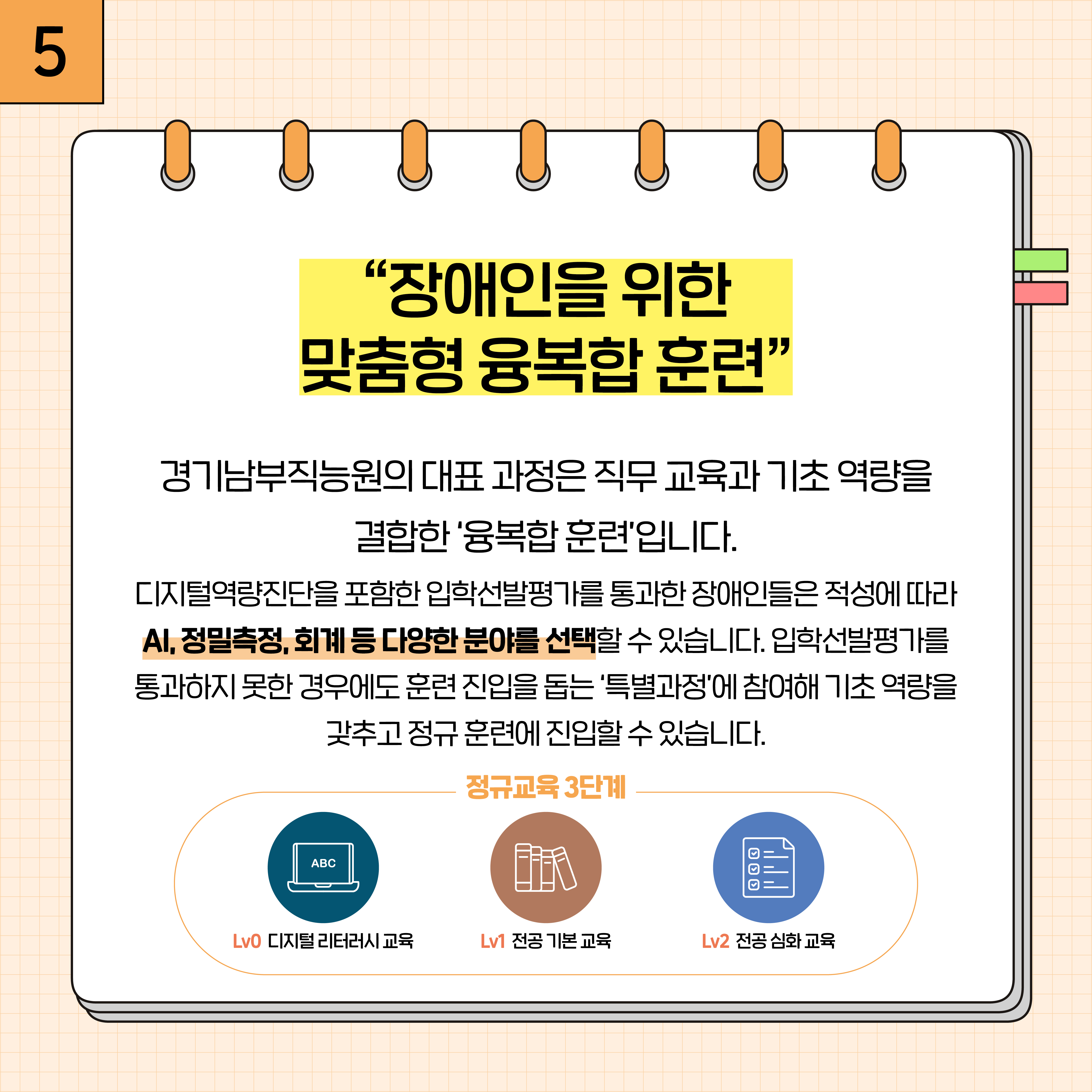 5. 직무개발 우수사례 맛보기 현장중심형 경기북부지사 소방 안전 파트너스 - 소방 안전 파트너스는 5인 이상 사업장에서 소방 안전 시설물을 관리하고, 유지 보수하는 등 전반적인 관리를 맡습니다