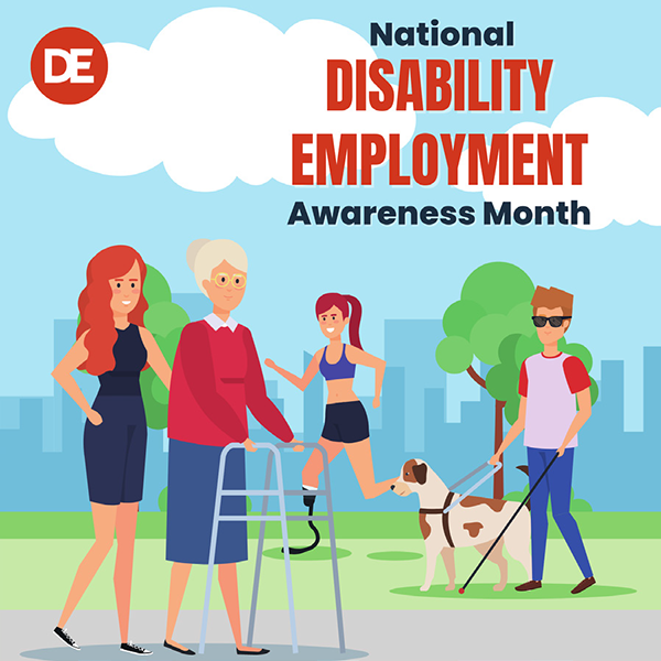고용 인식의 달 “National Disability Employment Awareness Month” 캠페인 포스터
