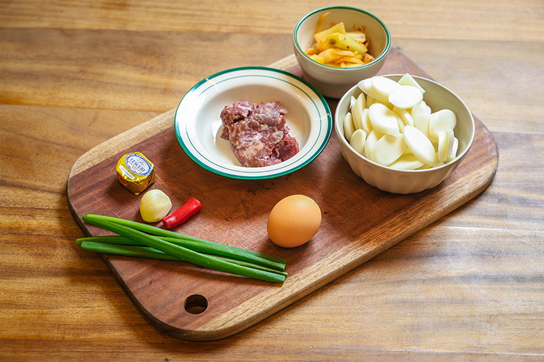 크림 떡국 재료 이미지