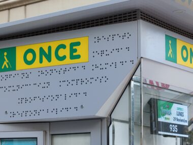 온세 복권사업소 이미지로 온세 로고와 점자 표기가 되어있다.